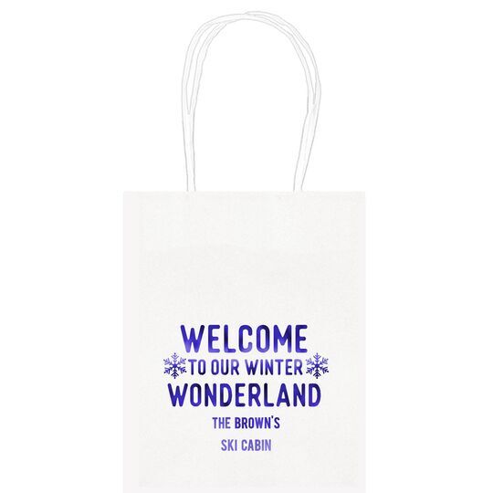 Welcome To Our Winter Wonderland Mini Twisted Handled Bags